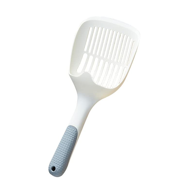 XTYPE Cat Litter Scoop Plastic Durable Pet Poo Shovel Practical Pets Poop Scooper Cat Sand Cleaning Products for Cats cat Litter Shovel (Color : White)