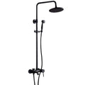 Wall Mounted Retro Bathroom Nozzle Single Handle Control of Hot and Cold Water Ceramic Core Shower Faucet Sets, Black Bronze Shower Set