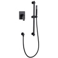 Shower Faucet System Set, Bathroom Faucet Black Hand Held Handheld Shower Head Sliding Rail Shower Taps Wall Mounted Simple Shower Set