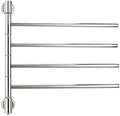 Wall Mounted Towel Warmer Electric Towel Rack Bathroom Rotatable Towel Heater Let You No Longer Feel Wet and Cold of Towel Plugin ()