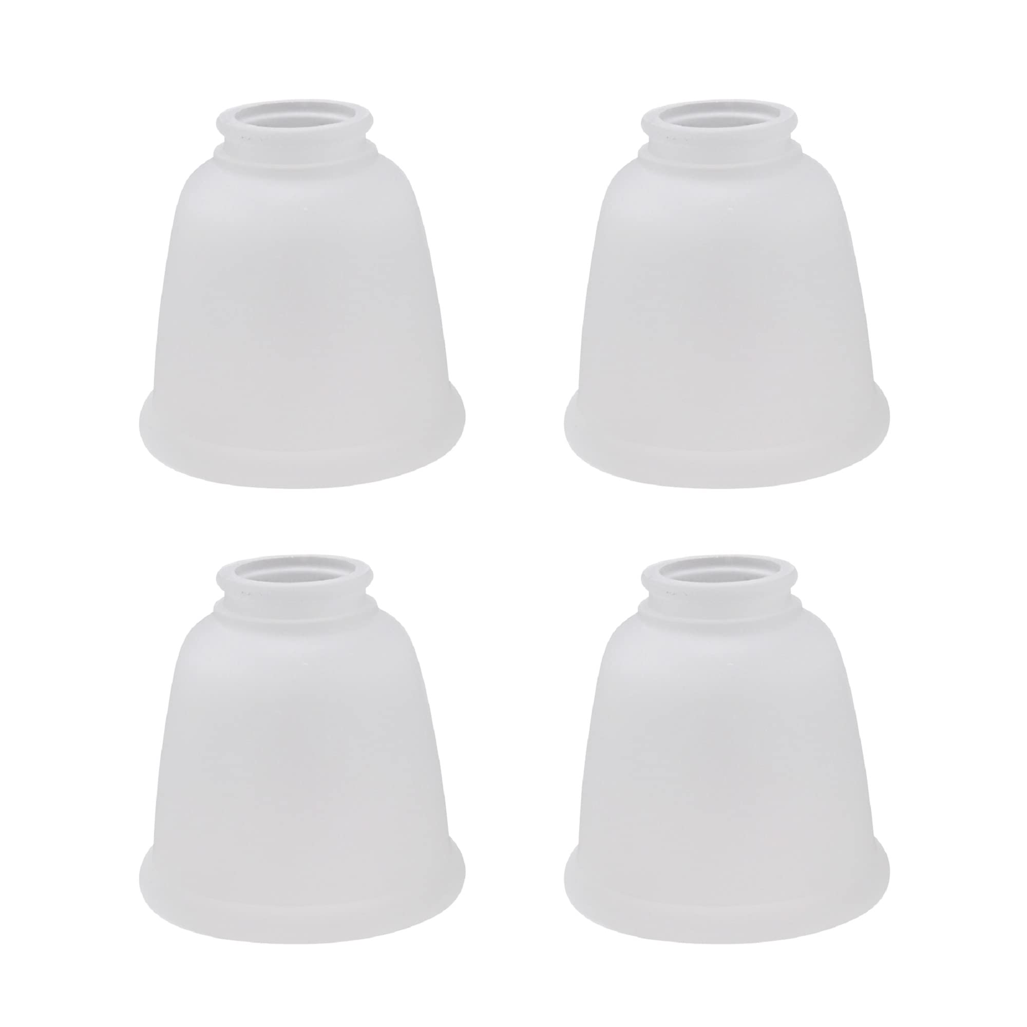 Aspen Creative 23045-4A Transitional Frosted/White Paint Inside Ceiling Fan Glass Shade 2-1/8" Fitter, 4-5/8"D x 4-5/8"H, 4Pack