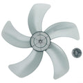 16 Inch Fan Blade Replacement, 375mm AS Plastic Low Noise High for temperature Resistant Fan Accessory with Nut Cover for 16" Stand Fan & Desk Fan(Black)