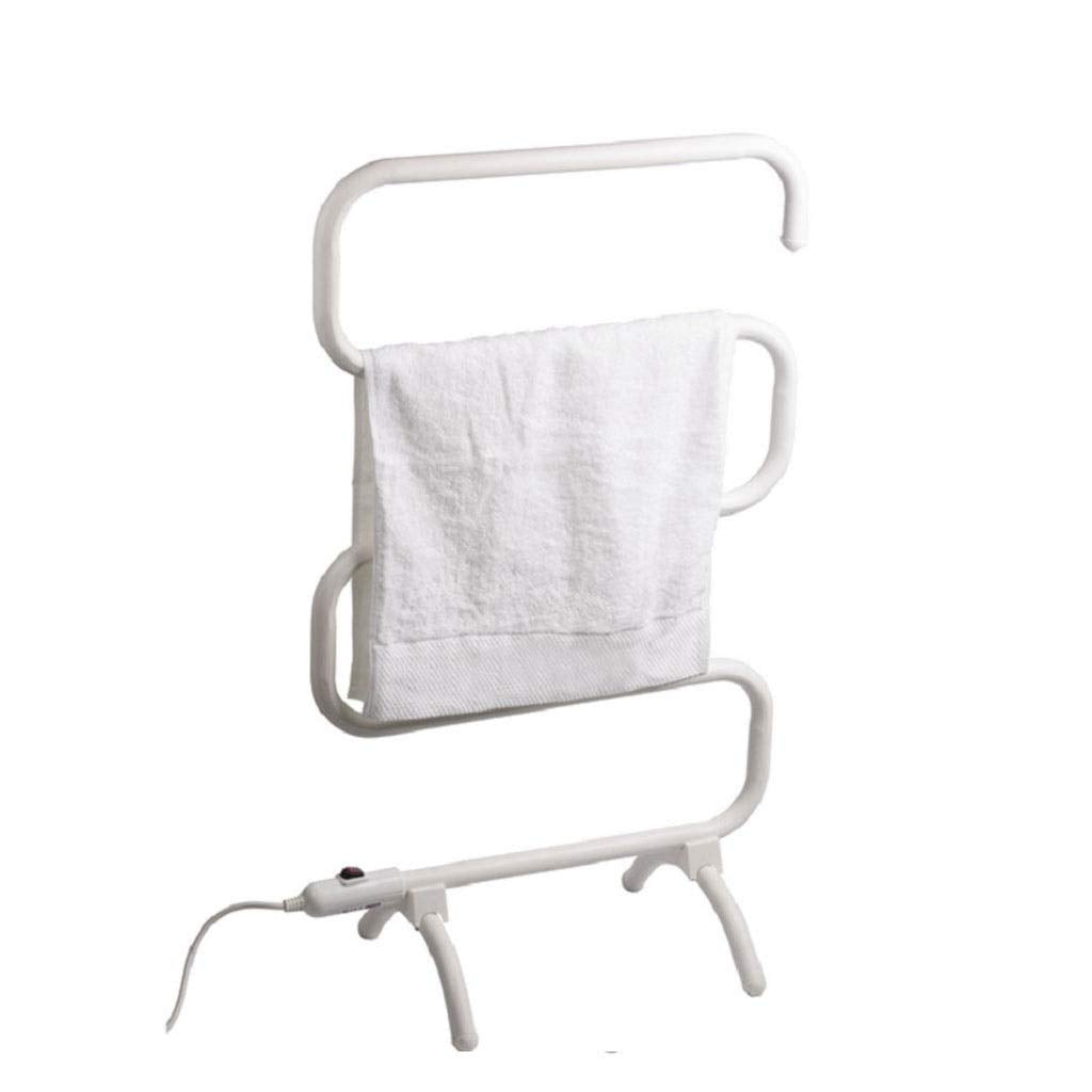 Bathroom Towel Drying Rack,Electric Stainless Steel Wall Mounted Electric Heated Towel Rack Warmer with Shelf Built in Thermostat, Plug in