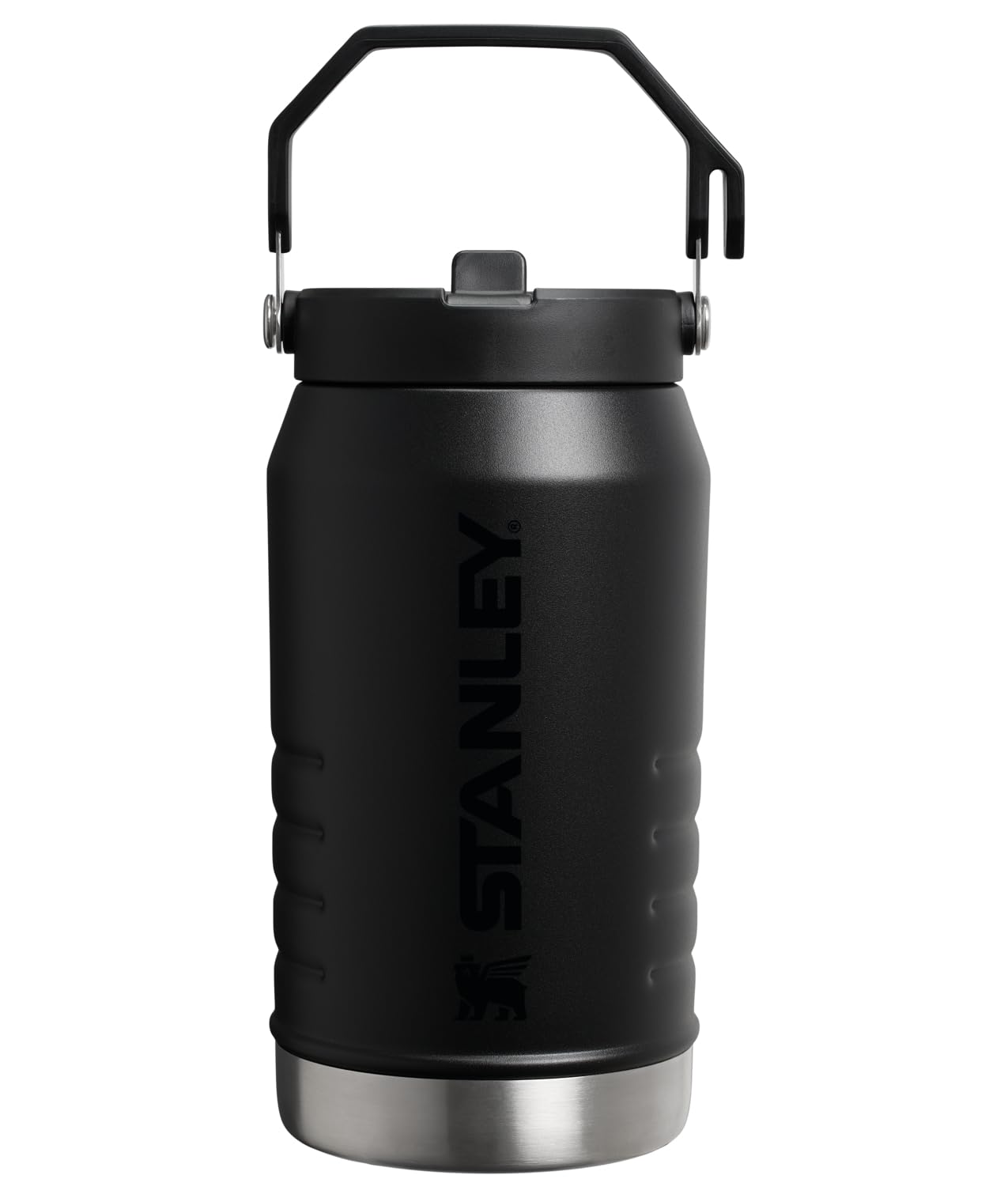 Stanley IceFlow 2.0 Flip Straw Jug with Handle 64 oz | Twist On Lid and Flip Up Straw | Leakproof for Travel and Sports | Insulated Stainless Steel | BPA-Free | Black 2.0