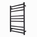 Electric Towel Warmer Black Heated Towel Rail Radiator Wall-Mounted Electric Heated Towel Rack and Drying Racks for Bathroom 9 Bars Hardwire (HardWire) ()