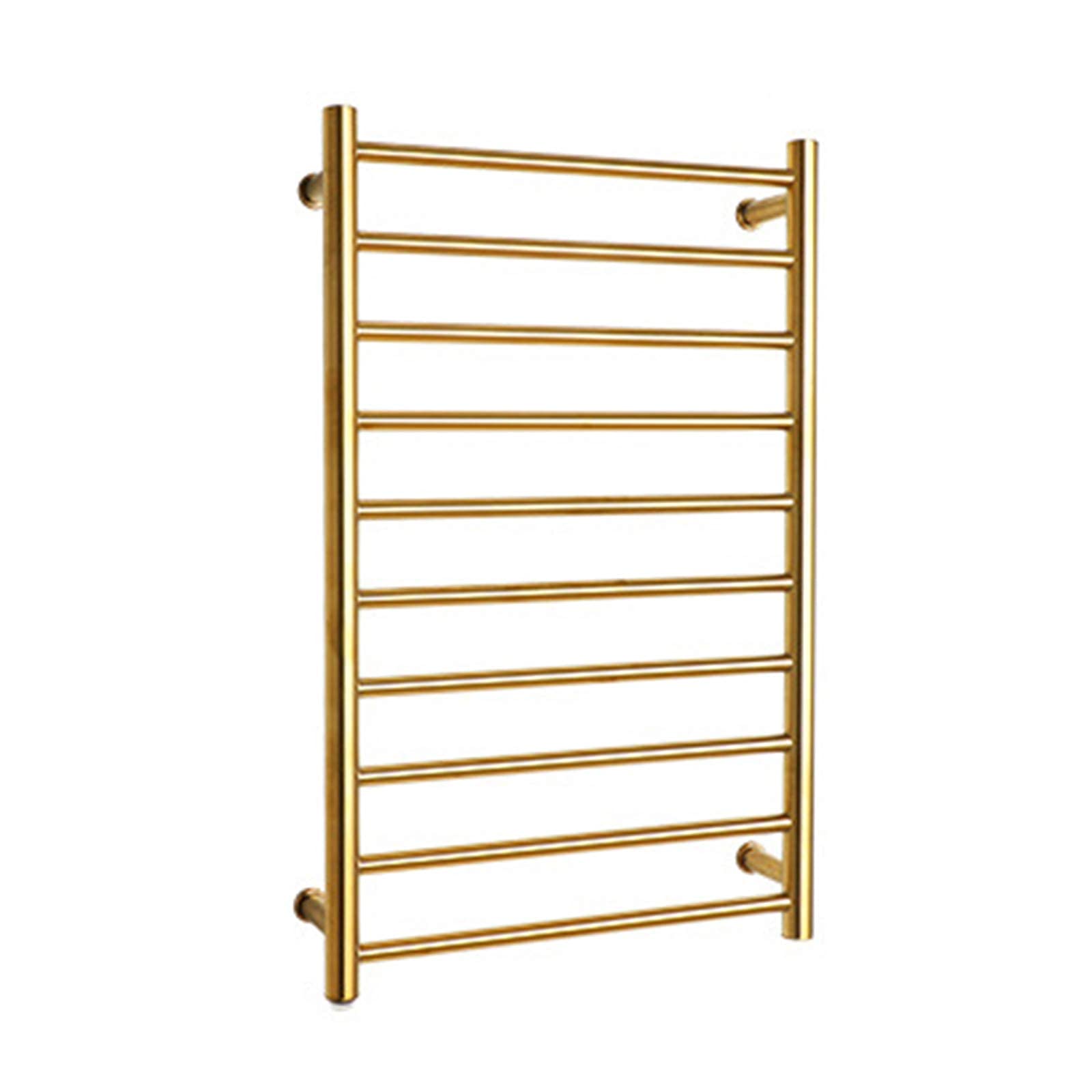 Electric Heated Towel Rack, Electric 304 Stainless Steel Towel Warmer Radiator with 10 Heated Bars, Bathroom Space Saving Wall-Mounted Heated Towel Rail,Hardwired (Plug in)