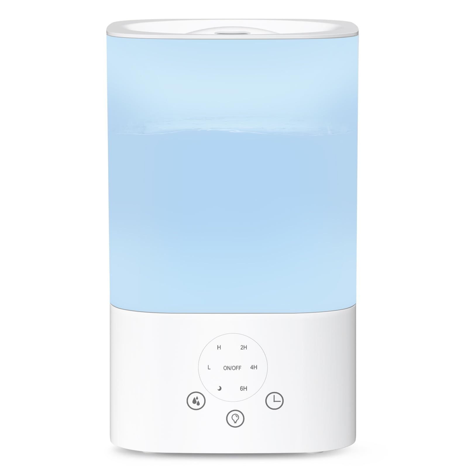 ZAFRO 3.2L Comfort Humidifier for Bedroom, 7 Color LED Night Light, Top Fill Design & Multiple Mist Levels, 24 dB Quiet Ultrasonic Comfort Humidifiers, White, Touch Control