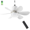Portable Canopy Tent Fan, 18" Wireless Battery Operated Ceiling Fan Light with Remote for Outdoor Gazebo Patio Camping RV