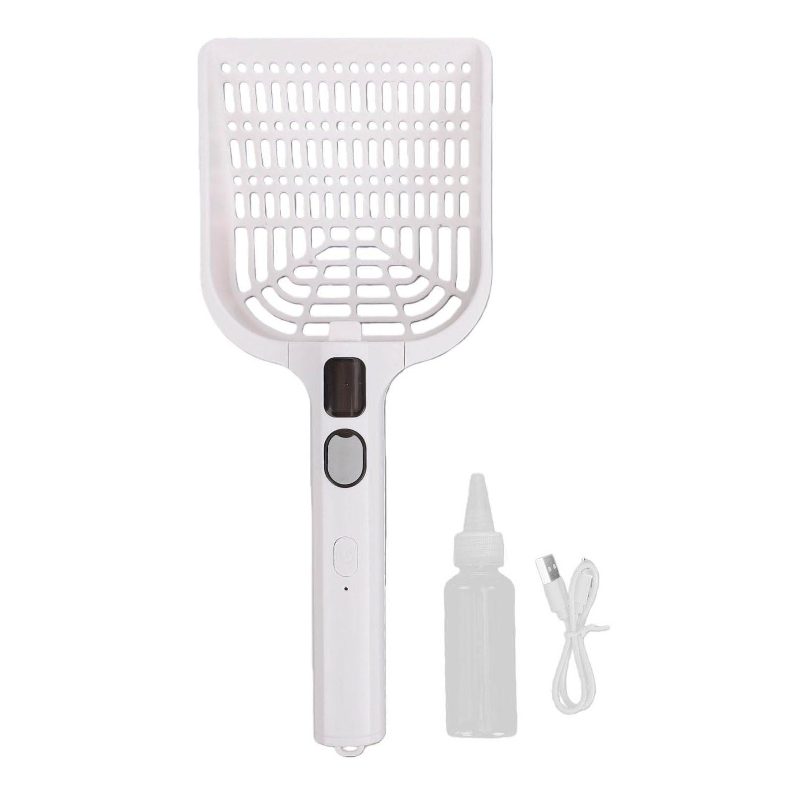 Fdit Cat Litter Scoop, Portable Large Head Litter Shovel Rechargeable Cat Poop Box Cleaning Tool with Spray Mist for Pet Cleaning