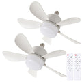 2PCS Socket Fan Light with Remote, Screw in Ceiling Fans with Dimmable Light, 3 Colors 3000K-6000K,Ceiling Fan Light Kit Bulb for Bedroom Living Room Kitchen Garage Dinning Room