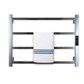 Towel Warmer Drying Rack for Bathroom Radiator with Timer 4 Bars Heated Bath Towel Rack Bathroom Electric Heated Towel Rail 304 Stainless Steel Drying Rack Hardwired (Plug in) (Hardwired)