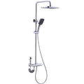 Shower System Shower Faucet Set Wall Mounted Rain Shower Combo Set Bathroom Shower Fixtures with Tub Spout, 3 Mode Handheld Sprayer, 12 Inches Shower Head (Chrome)
