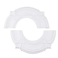 INCREWAY Split Design 12 Inch Ceiling Medallion for Lights & Fans - 5 Inch Cutout, Detachable PU Segments, Easy Install, White Ceiling Plate Decor
