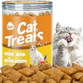 Soft & Crunchy Cat Treats with Real Salmon & Catnip, Dual Texture Cream-Filled Cat Snacks for Cats & Kittens, Training Rewards & Dental Support