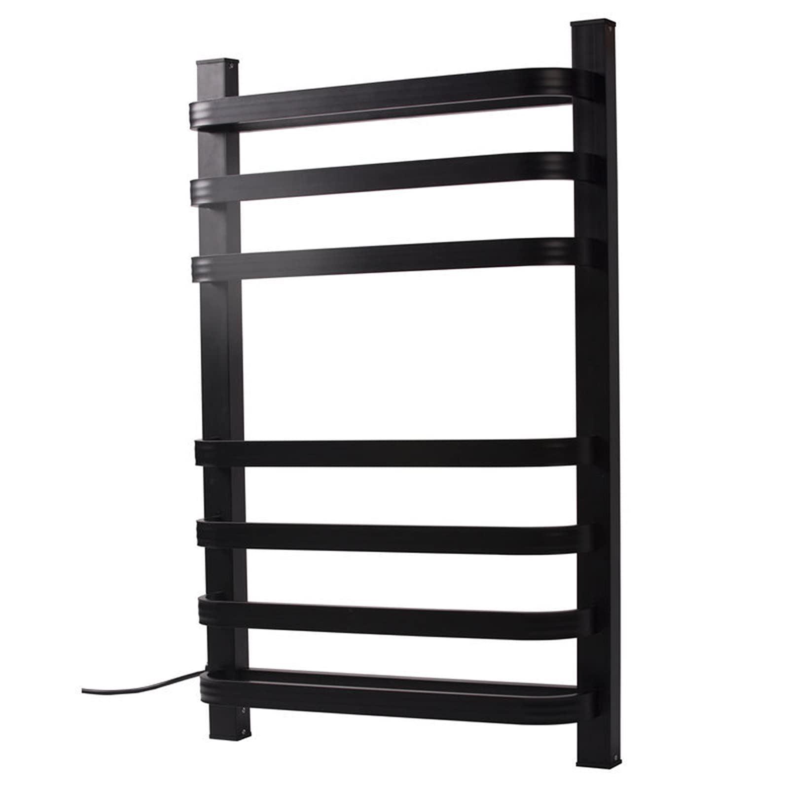 Towel Warmer Drying Rack, Modern 7-Bar Wall Mounted Heated Towel Rail, Energy Efficient 140W Electric Plug in Heated Towel Rack for Bathroom with On/Off Switch