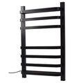 Towel Warmer Drying Rack, Modern 7-Bar Wall Mounted Heated Towel Rail, Energy Efficient 140W Electric Plug in Heated Towel Rack for Bathroom with On/Off Switch