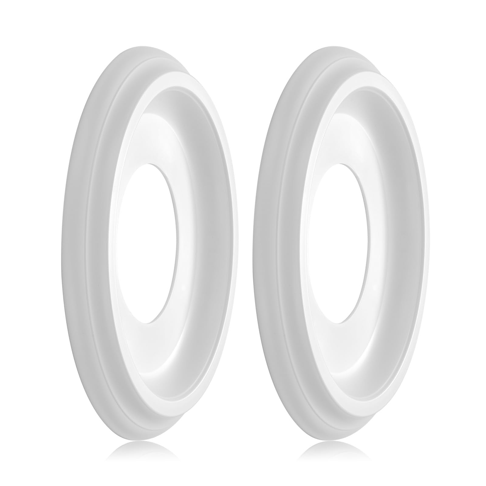 2Packs Molded Nylon Ceiling Medallion for Light Fixtures and Ceiling Fans, 9.8"OD x 4"ID x 0.94"P (Fits Canopies up to7-1/4")?White?