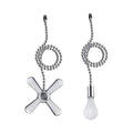 Ceiling Fan Pull Chain, 2pcs 3mm Diameter Beaded Ball Fan Pull Chain , 13.6 Inches Fan Pulls Set with Connector?Nickel ?