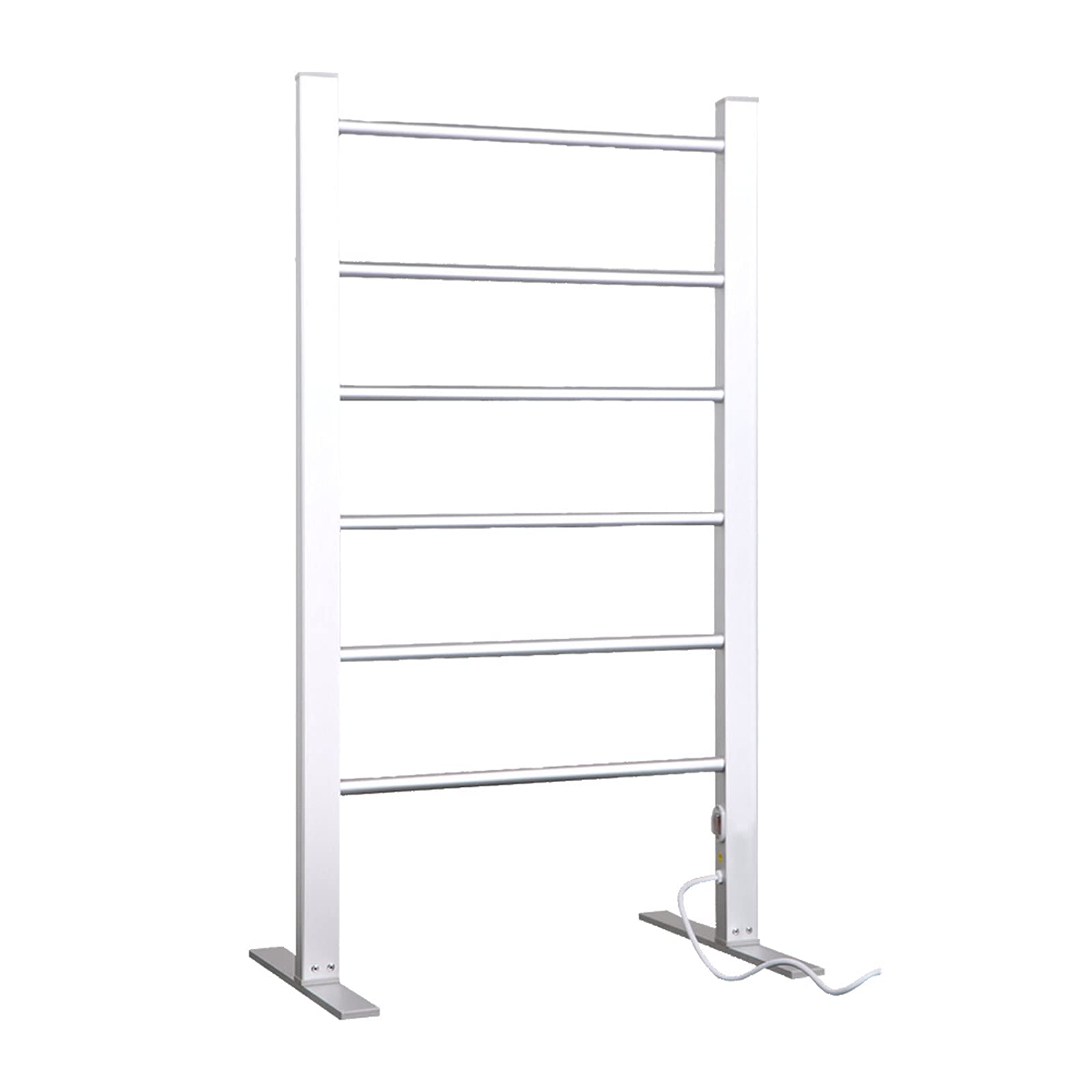 Electric Heated Towel Rack, Intelligent Thermostatic Towel Warmer Drying Rack, Space Aluminum Freestanding and Wall Mounted Home Bathroom Heated Towel Rail Radiator, Silver, 520x350x900mm