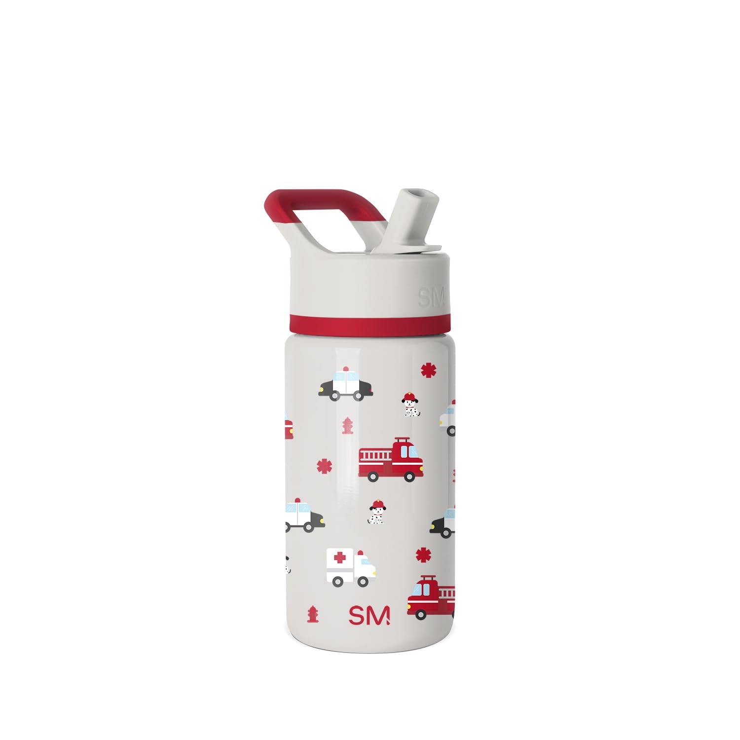 Simple Modern Kids Water Bottle with Straw Lid | 14oz Insulated Stainless Steel Kids Tumbler & Spill Proof Toddler Cup for School, Girls, Boys | Summit | First Responders