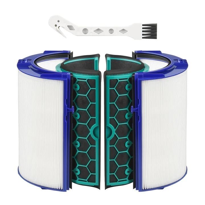 TP04 Replacement Filter Compatible with Dyson TP04 HP04 DP04 TP05 DP05 Air Filter Replacement,Two Stage 360° Combi Glass Filter and Activated Carbon Filter