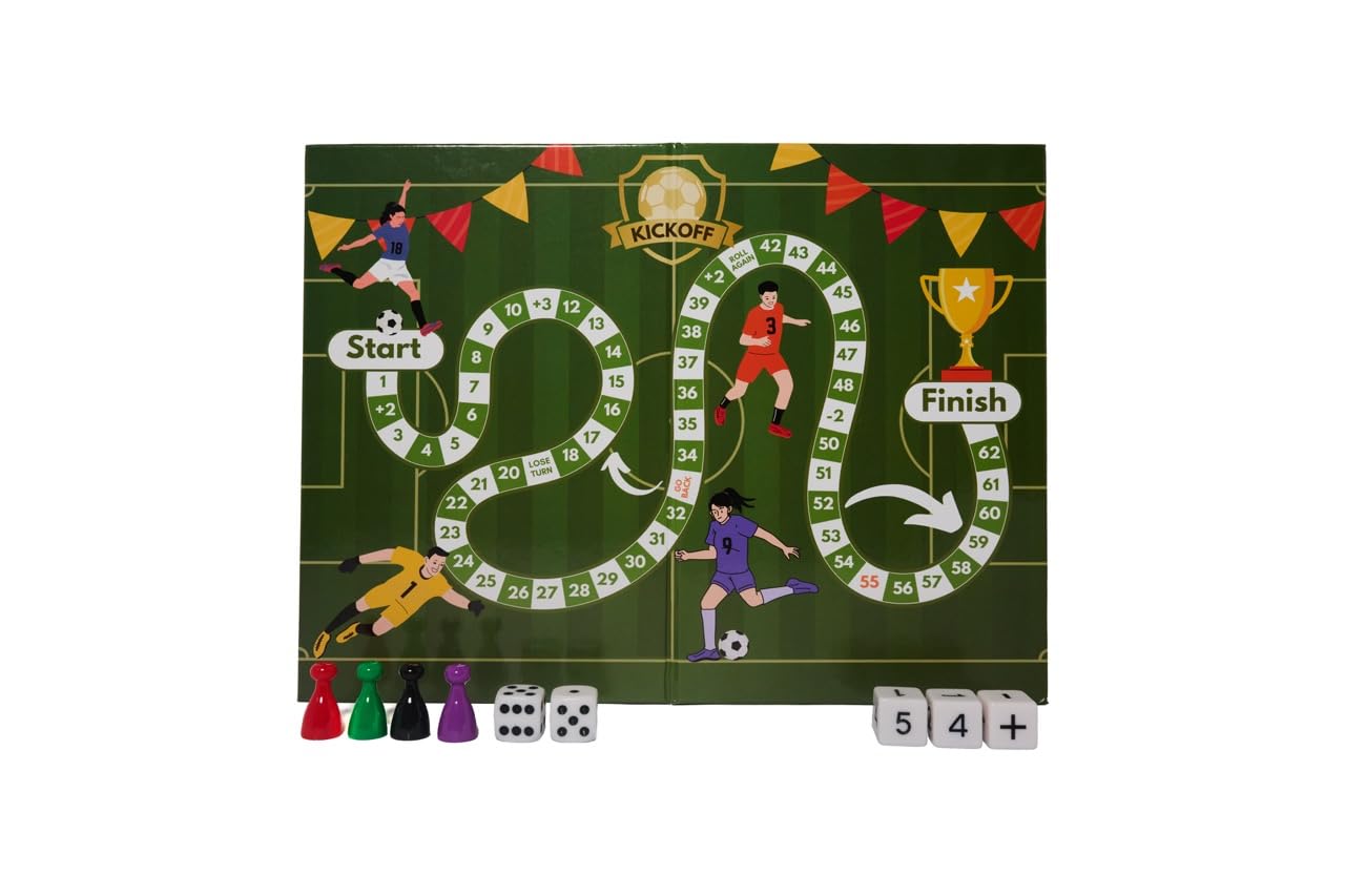 Rolling Race – Math Board Game for Kids Ages 4+, Fun Addition & Subtraction Learning Game