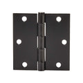 Amazon Basics Interior Door Hinges, Square, 3.5 x 3.5 Inch, Matte Black, Pack of 12