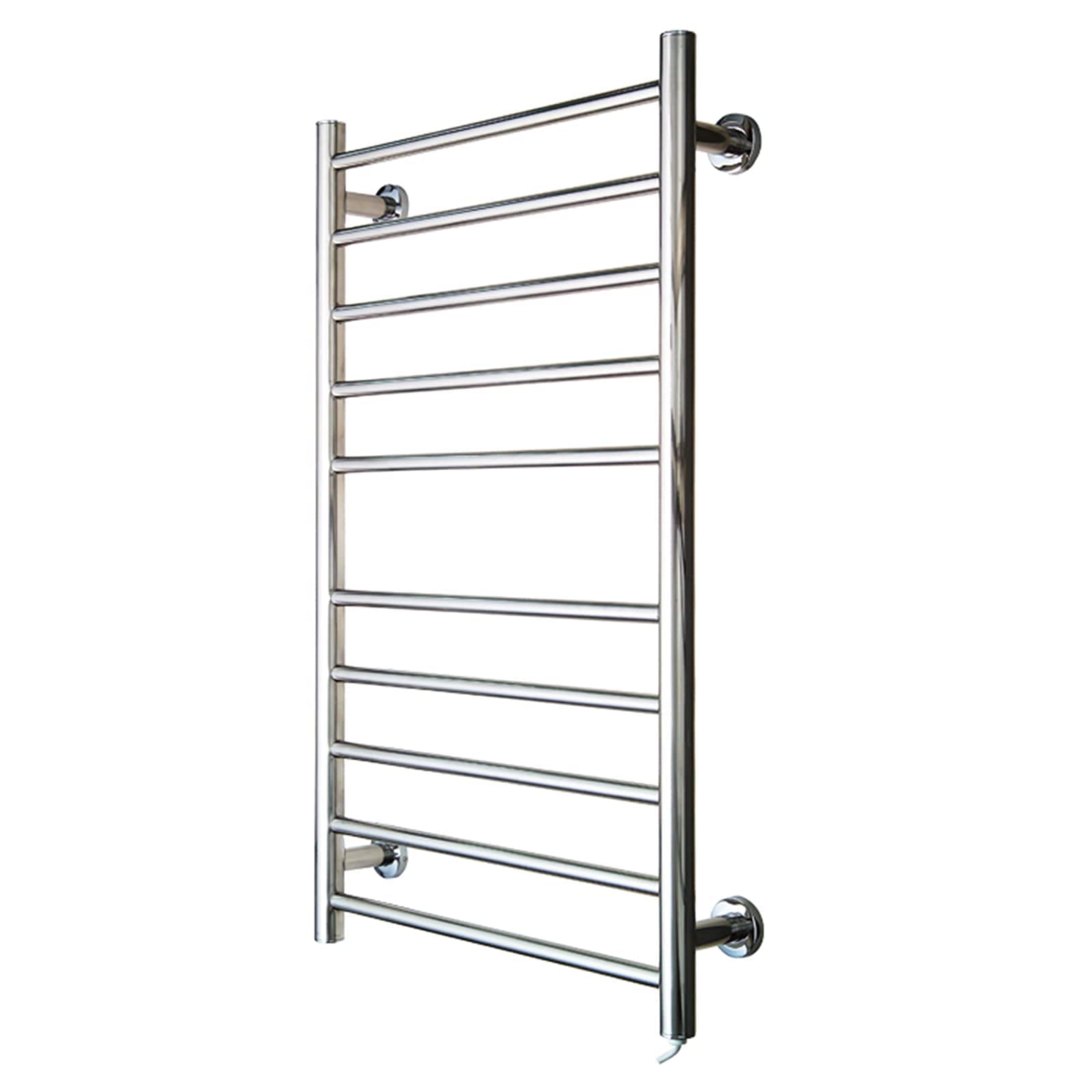 APUM Electric Towel Warmer, Wall Mounted Plug-in Straight Heated Towel Rack Home Bathroom 10 Bar Stainless Steel Drying Racks, Built-in Timer