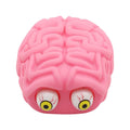 Brain Eyes Stress Balls, Elastic Stretch Ball in Brain Shape Novelty Stress Reducer Novelty Scary Teenagers