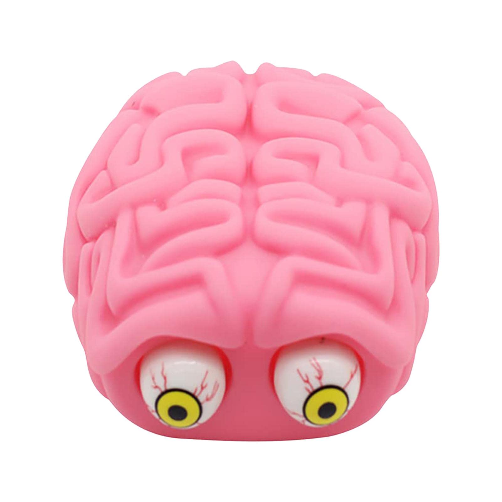 Brain Eyes Stress Balls, Elastic Stretch Ball in Brain Shape Novelty Stress Reducer Novelty Scary Teenagers