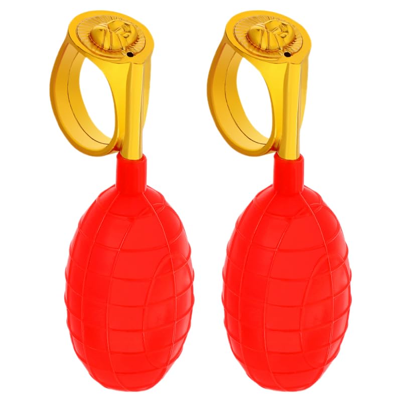 Hemobllo 2-Pack Water Squirt Rings Adjustable Prank Toys for April Fools Day Party Joke Supplies for Kids and Adults Fun Practical Gag Accessories