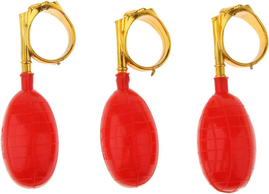 3Pcs Red Water Squirt Toys Water Spray Ring Tricky Toy Spoof April Fools' Day Tricky Prank Toys Gag Practical Jokes Novelty and Gag