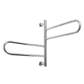 APUM Wall Mounted Electric Towel Warmer, Plug-in 180° Swivel Bathroom Warmer Radiator Rack Silver Heated Towel Rail
