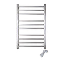 APUM Electric Wall Mounted Towel Warmer, Rail Heated Rack 304 Stainless Steel Towel Warmer Rack for Bathroom (Square Tube Hardwired)