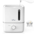 Bear Humidifiers for Bedroom, 2.5L Cool Mist Humidifiers and Oil Diffuser, Quiet Rapid humidifiers for Home Whole House, with Adjustable Mist Output and Auto Shut-off, White