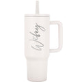 40oz Stainless Steel Insulated Tumbler with Handle and Straw - Wifey Cup - Perfect for Bride, Bachelorette, Wedding Bridal Shower Gifts
