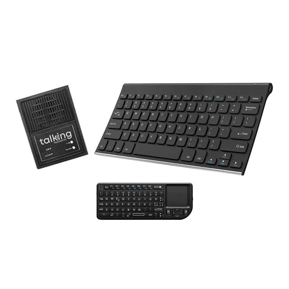 Dual Keyboard - Standard & Mini Speech Generating Wireless Portable AAC Device for Easy Communication & Travel | Ideal for Patients with Disabilities, Impairments, Post-Surgery Need