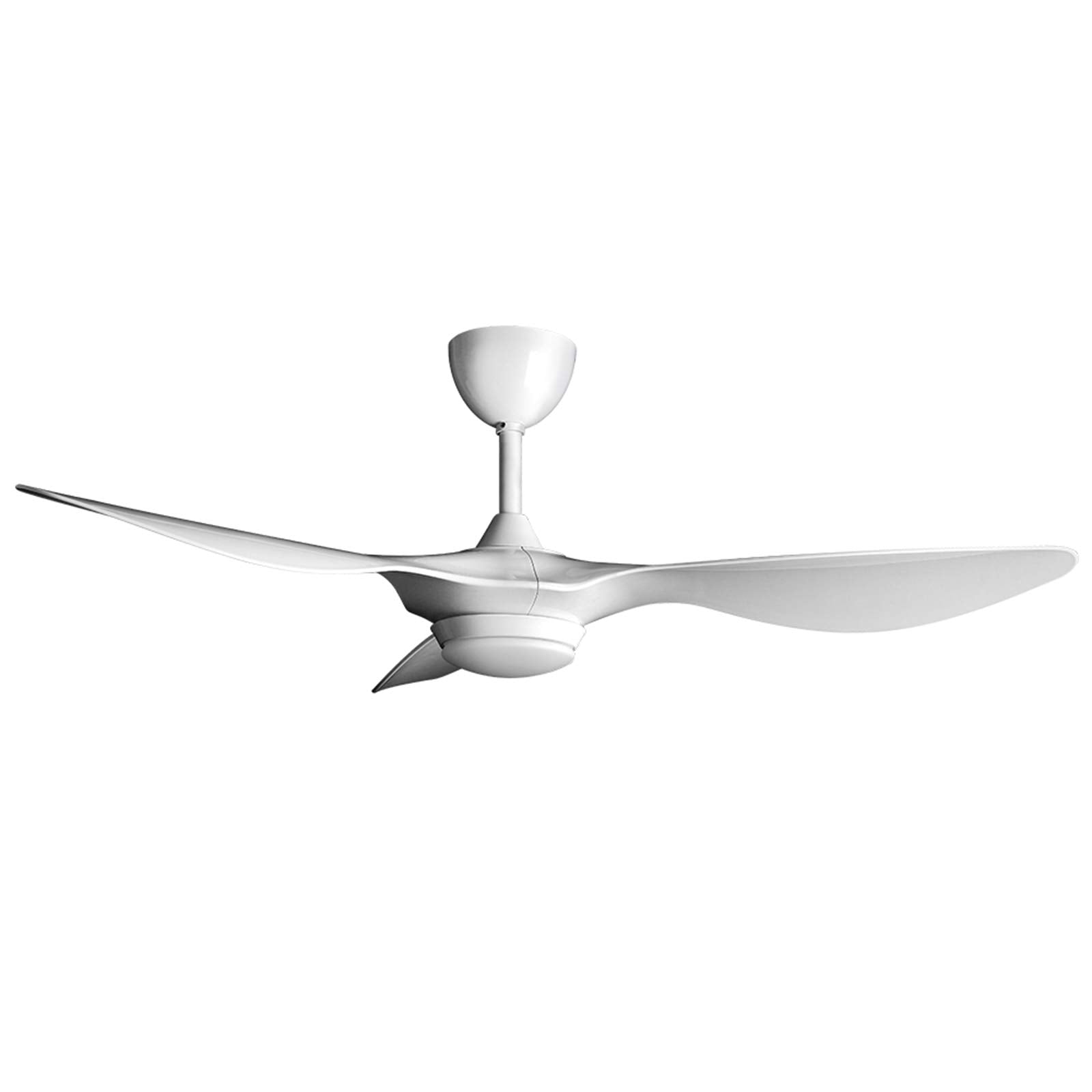 reiga 52 Inch Smart White Ceiling Fan with Light and Remote, ETL Listed Quiet DC Motor 3 Blade Indoor Outdoor Ceiling Fans for Bedroom Living Room Patios