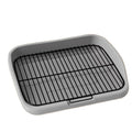 Mesh Dog Potty Tray Removable Stable Structure - Indoor/Outdoor Dog Training Toilet Litter Box for Small & Medium Dogs(Grey)