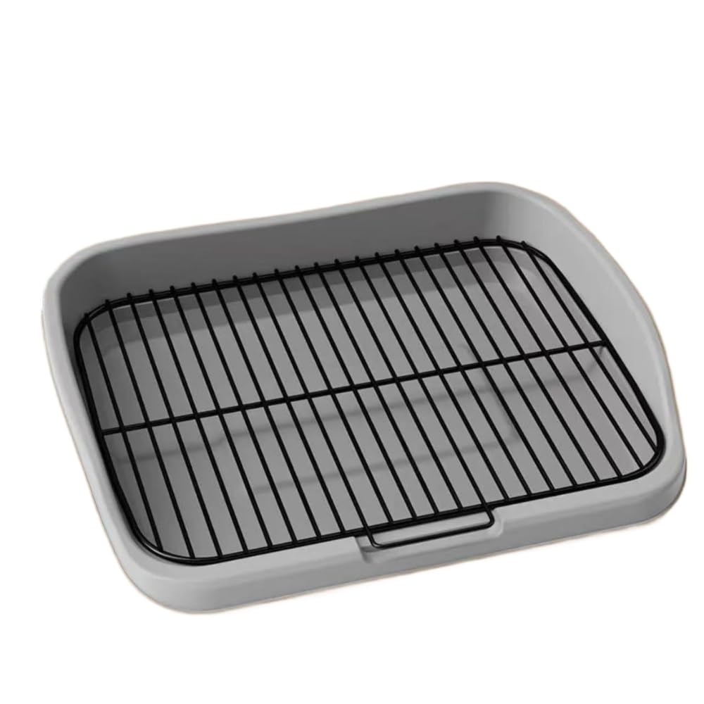 Mesh Dog Potty Tray Removable Stable Structure - Indoor/Outdoor Dog Training Toilet Litter Box for Small & Medium Dogs(Grey)