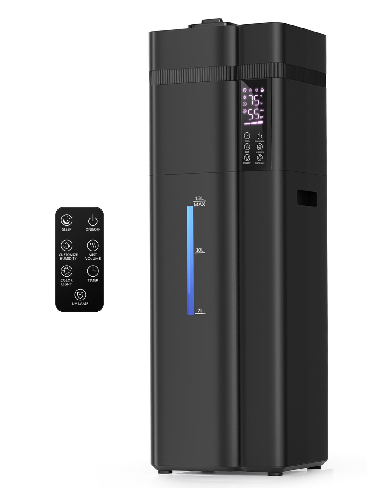 13L/3.43Gal Humidifier Large Room, 800ft² Coverage, 100H Runtime, Auto Humidity Control, Top Fill, Humidifiers for Bedroom, 35dB Quiet, Sleep Mode, Aroma Diffuser, 24H Timer, Auto Shut-off Protection