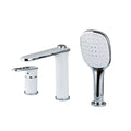 Contemporary Tub Filler Faucet, Deck Mounted Bathtub Faucet Single Handle Tub Faucet Set with 3 Functions Handheld Shower
