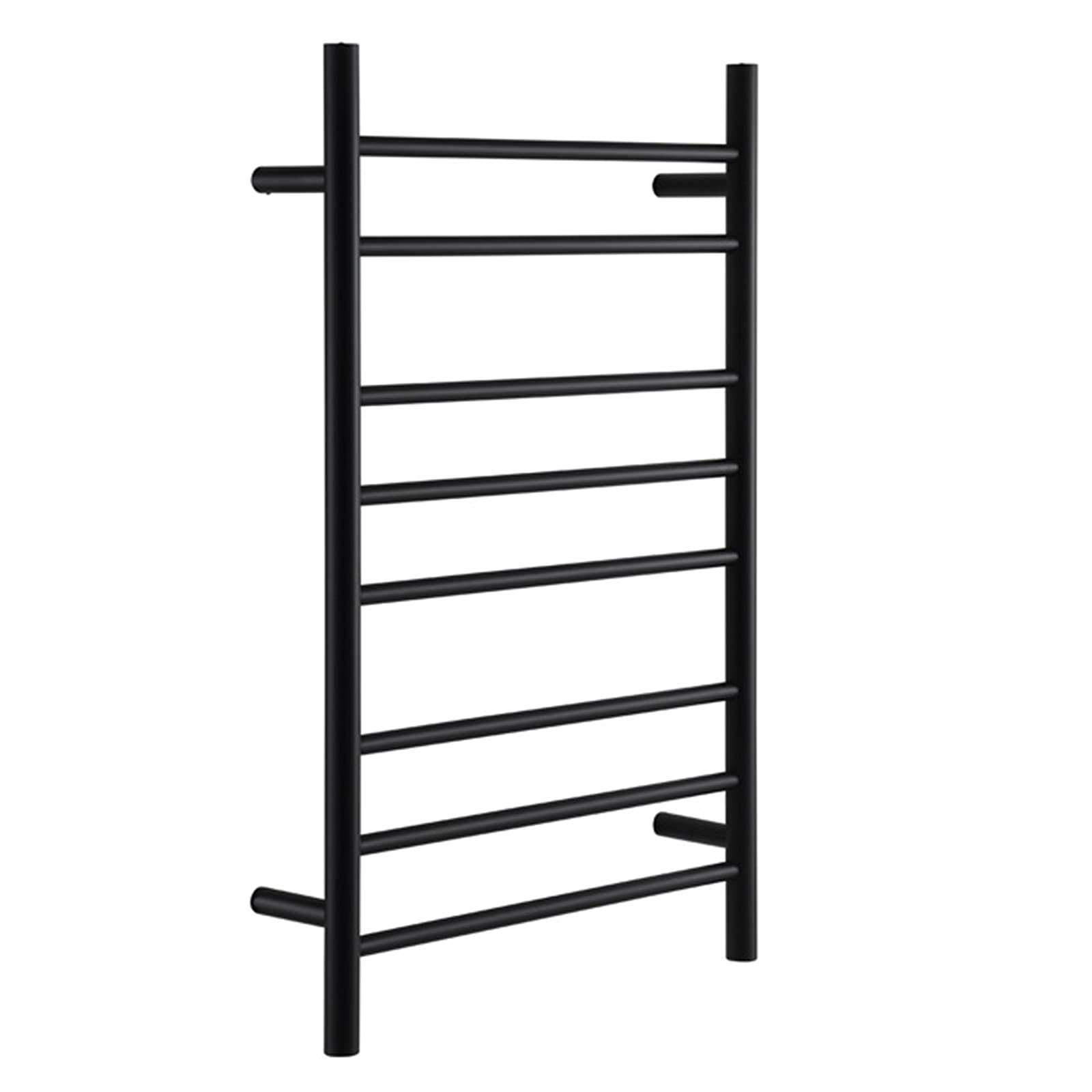 Electric Heated Towel Warmer Rack 8 Bar Wall Mounted Heated Towel Rail 304 Stainless Steel Constant Temperature Bathroom Matte Black Towel Radiator,Hadrwired (Hadrwired)