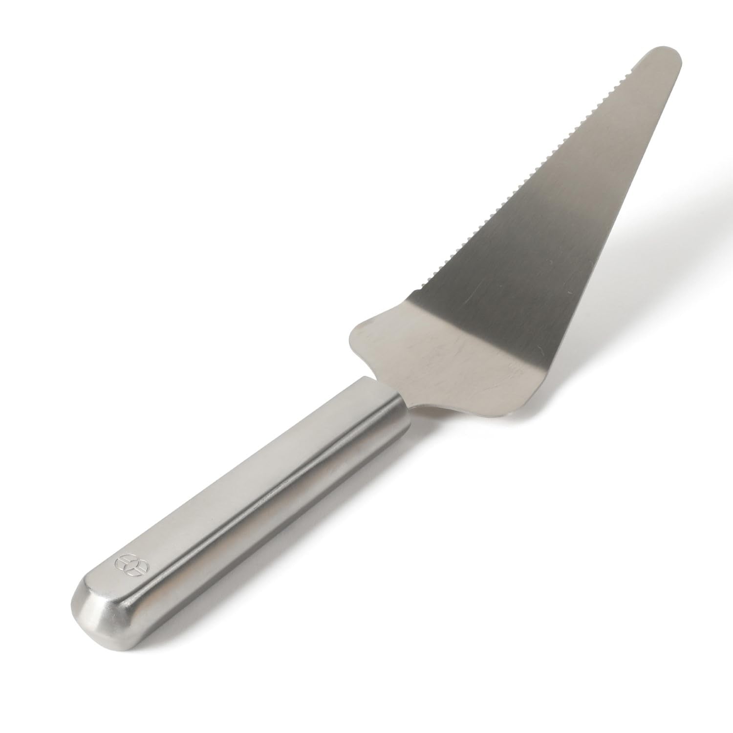Calphalon Prime Pie Server, Stainless Steel Cake & Dessert Server with Serrated Edge, Professional Baking Server Tool for Clean Slices, Weighted Handle for Control