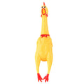 Agatige Squeaky Chicken Dog Toy, Yellow Screamings Chicken Stress Relief Prank Novelty Toys Shrilling Shrieking Noise Maker for Adults Dogs Pets (S)