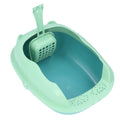 Cat Toilet, Easy To Clean Semi Enclosed Cat Litter Box Enough Space for Small Pets for Cats for Dogs(Forest green [new kitty trumpet])