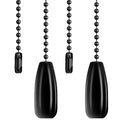 2 Pcs Black Ceiling Fan Pull Chain Extender Wooden Decorative Pendant Extension Chains Lighting Beaded Ball Chains Pulls Fan String Pulls Extension