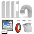 Portable Air Conditioner Window Vent Kit with 59" Length Hose Adjustable Portable AC Window Kit for Vertical/Horizontal Window for Exhaust Hose Adapter
