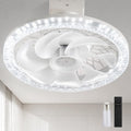 Light Socket Fan with Light and Remote Control 12 Inch, Light Socket Ceiling Fan, Screw in Ceiling Fan in Light Socket, Dimmable LED Light Bulb Fan with Remote, 4 Speeds for Bedroom Closet Kitchen