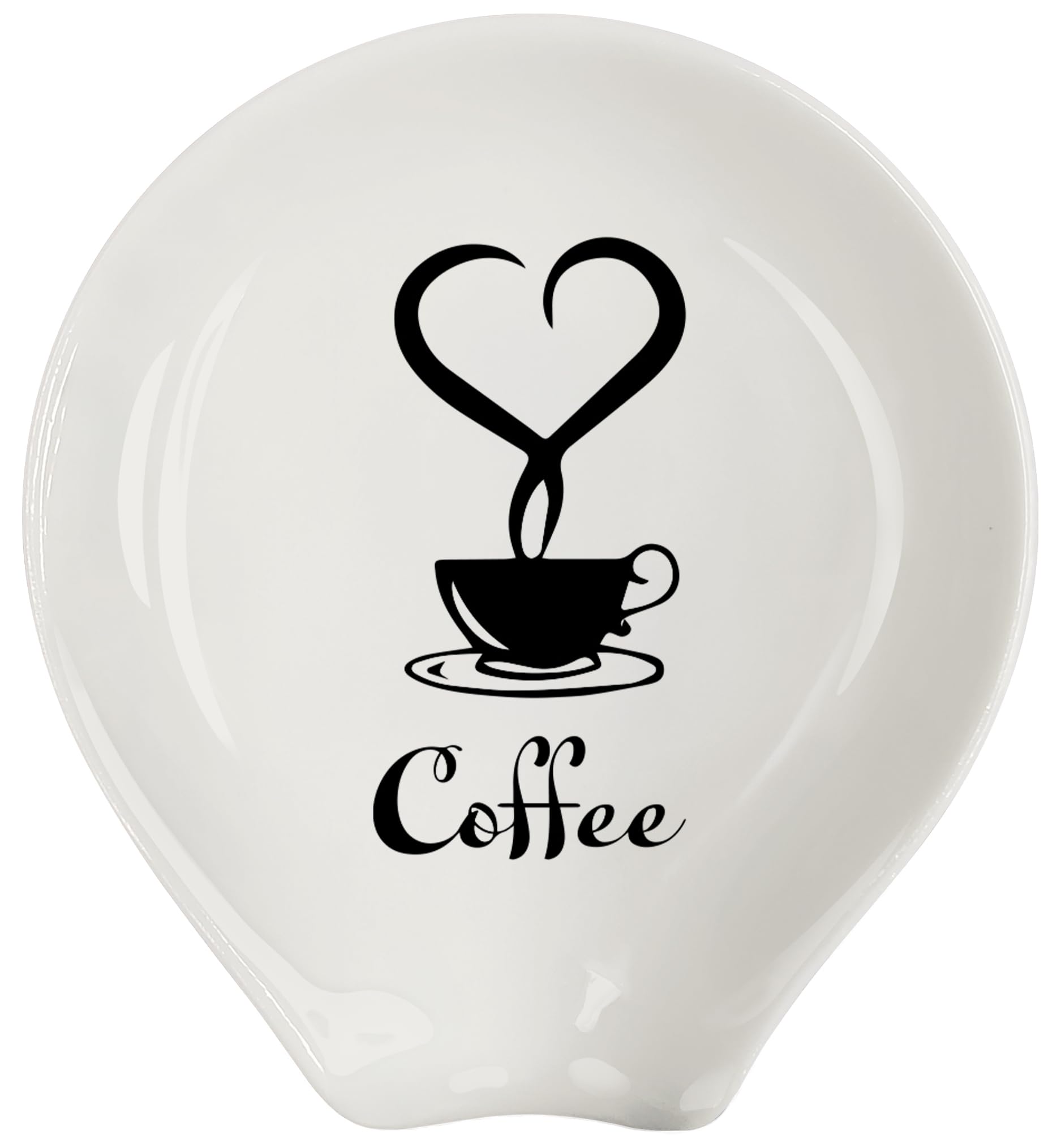 Coffee Spoon Rest, Coffee Bar Accessories & Spoon Holder,Funny Coffee Quotes Ceramic Spoon Holder for Coffee Lovers Gifts for Friend Wife Husband Sister (White-6)